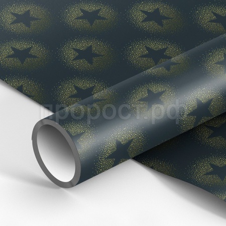 Упаковочная бумага 70*100см "Stars" 80г/м2 глянц. MESHU/Рельеф