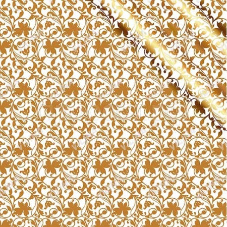 Скатерть столовая 1,35*22м "Ар-деко" Лоза золотая рулон 7196-015-1-gold /В 