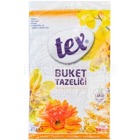 Ароматизатор саше д/шкафов TEX 21гр свежий букет (гранулы) /24шт/