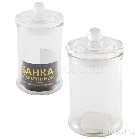 Банка для сыпучих продуктов стеклянная с крышкой 0,4л BANCA 