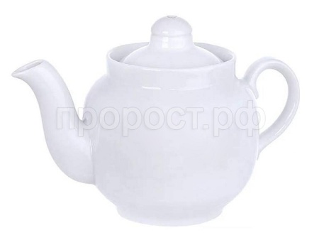 Чайник 1,4л Янтарный белый фарфор 