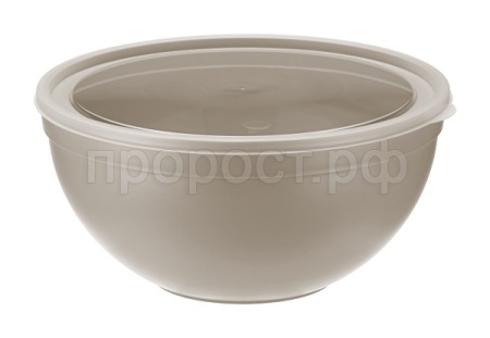 Миска с крышкой круглая 4л капучино М1304 